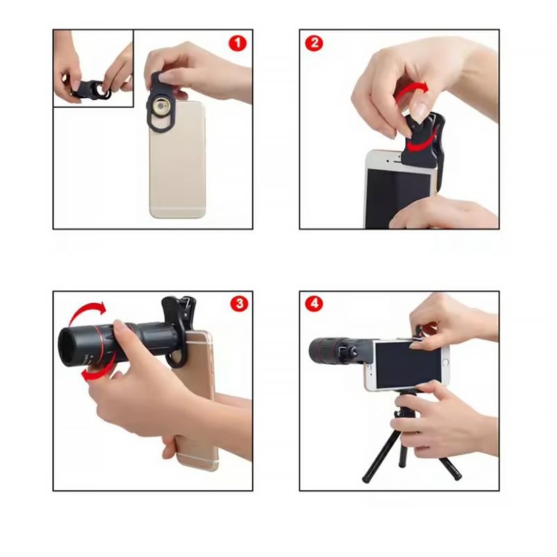 APEXEL 28X Lensa Tele Zomm HP Lens Kamera TeleZoom Apexel 18x25Universal 18X Handphone Bermata HD Ponsel Lensa Camera HP Ponsel LensaZoom Optik Dengan Tripod 4