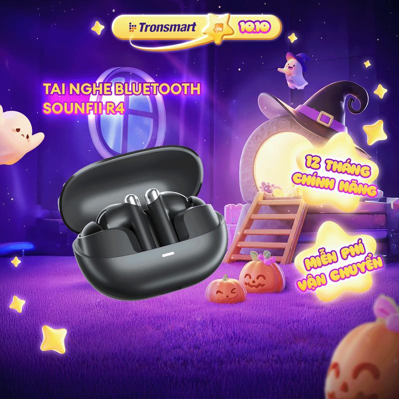 Tai nghe bluetooth Tronsmart Sounfii R4 | Công nghệ ENC chống ồn | 4 micro đàm thoại | Playtime đến 28H | Điều khiển chạm thông minh | Bảo hành chính hãng 12 tháng