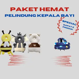 (paket hemat) Bantal dan Helm Pelindung Kepala Bayi Belajar Duduk Merangkak Berjalan