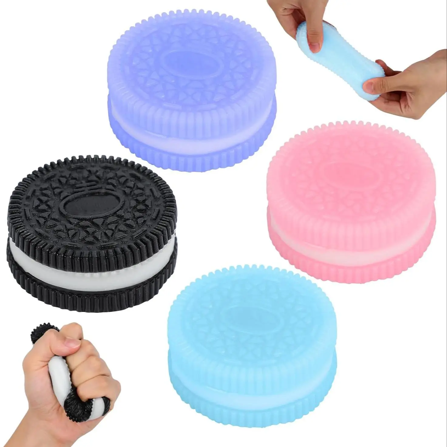 Biscuits Shaped Squeeze Toy, Stress Relief Toy, Funny Pinching Biscuits Simulation Toys, Ultra-soft Decompression Venting Toy