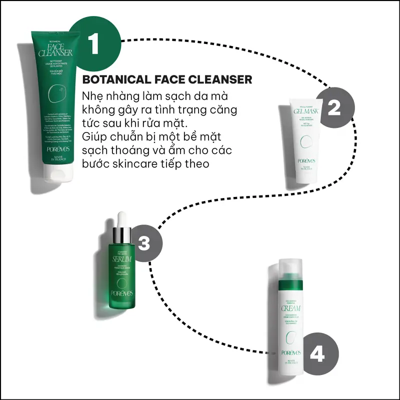 PORÊVES Gel Rửa Mặt SRM Thảo Mộc Sạch Sâu, Dịu Nhẹ BOTANICAL FACE CLEANSER 50ml | Skincare Nam Nữ Làm Đẹp Da 4