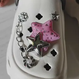 EvevdCool Aksesoris Sandal Lucu Boneka Kartun/Bunga/Beruang/Anak Anjing Aksesori Sandal DIY