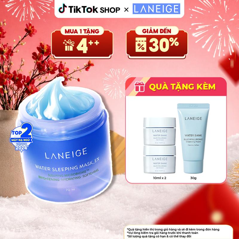  Mặt nạ ngủ dưỡng ẩm tăng cường khả năng tự vệ của da làm đẹp da LANEIGE Water Sleeping Mask EX 70ml Skincare Cosmetics Women 