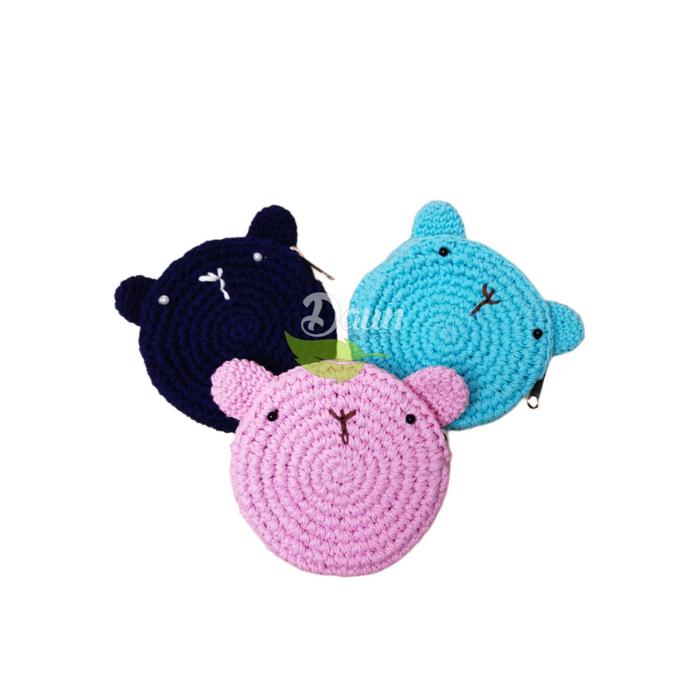 Gambar Dompet Beruang rajut | Dompet Koin | Dompet Handmade dari Daun The Gift Shop Kab. Badung Tokopedia