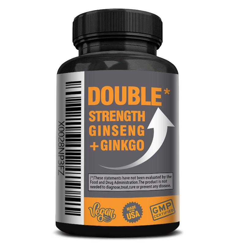 Panax Ginseng + Ginkgo Biloba Capsules Supplements - Memory.Energy. Hormones.  - 30/60/120 Capsules 5