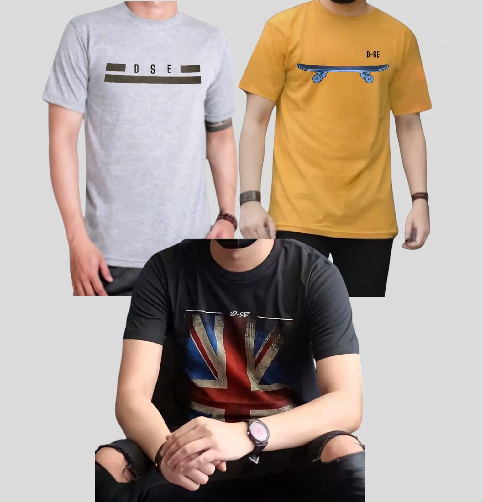 T-shirt Cowok Atasan Distro Lengan Pendek Paket 3pcs 100RIBU Original Terkini  Motif Sablon