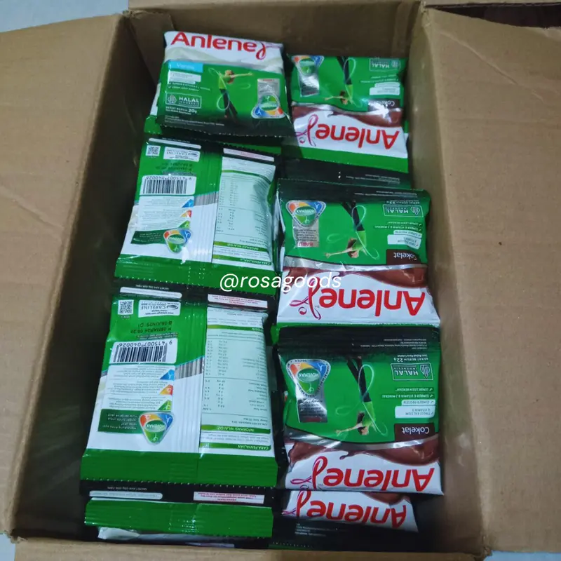 Susu Anlene Sachet per Renceng Isi 10 sachet Tersedia Varian Rasa Cokelat dan Vanila Milk dancow full susu kesehatan milk bebas kolesterol Bahan Dairy Vanilla Coklat susu bubuk full cream 1 susu untuk tulang dan sendi susu tinggi kalsium amino acid anlene 2