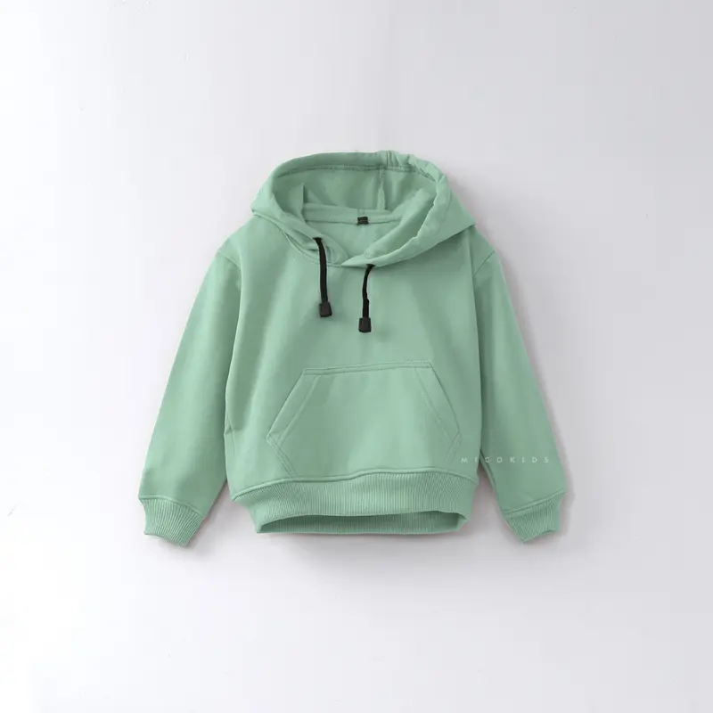 Micokids - Jaket Kupluk Anak Sweater Hoodie Tali Polos Katun Fleece Premium Super Soft 1 - 10 Tahun Pakaian Baju Fashion Laki-Laki Perempuan 5