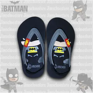 SANDAL ANAK JIMSCHOO TODD’S PAKAI TALI KARET BELAKANG GAMBAR KARAKTER SPIDERMAN DAN BATMAN