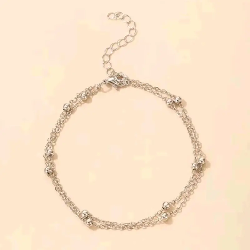 Gelang Tangan Titanium Wanita Rantai Nori Model Biji Lada Aksesoris Elegan Premium Anti Karat dan Luntur Bracelets Emas 4