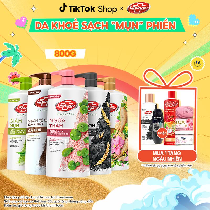 Sữa Tắm Lifebuoy Detox Chiết Xuất Matcha & Khổ Qua Hỗ Trợ Da Khỏi Vi Khuẩn Gây Mụn Chai 800g - Cho Nam & Nữ [4]