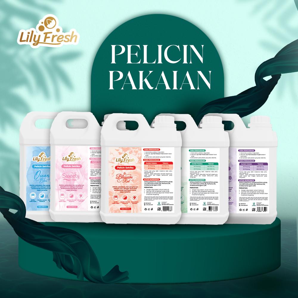 Lily Fresh Pewangi Pelicin Setrika Pengharum Pakaian Laundry 1 Liter Non Alkohol Anti Bakteri