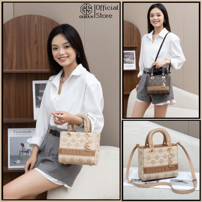  GUSAN Túi Xách Tay Nữ Đeo Chéo GS.836Kem Chất Liệu Da PU Cao Cấp Kích Thước 20x18x10cm Thiết Kế Sang Trọng Phù Hợp Đi Chơi Công Tác Dự Tiệc Bảo Hành 12 Tháng 