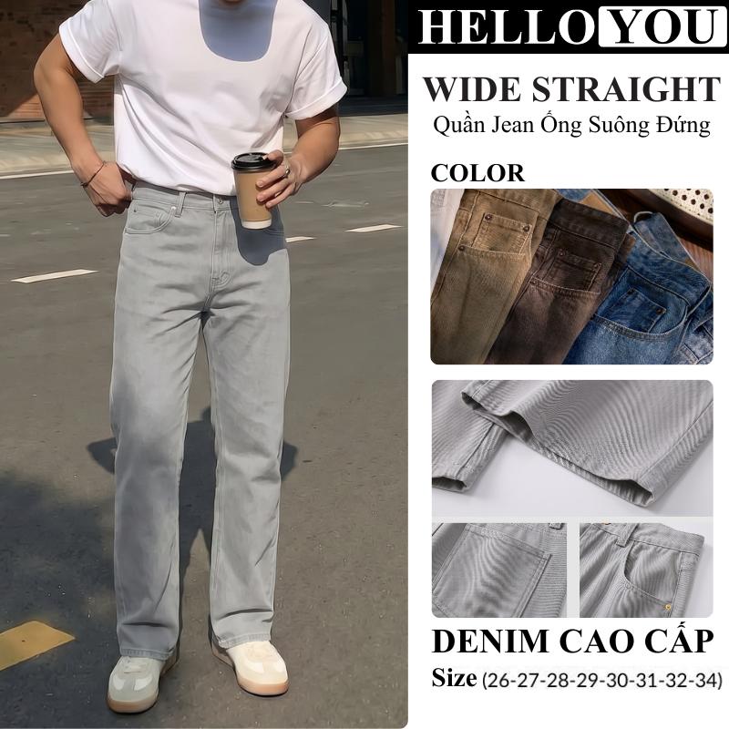 Quần Jean Nam Ống Suông Đứng Có BIGZISE Chất Denim SMARTJEANS - From Regular Nam Menswear Pants