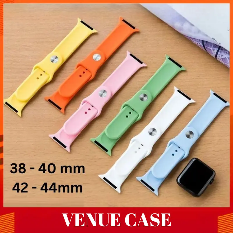Strap Watch Tali Jam Pintar Silicone Rubber 38mm 40mm 42mm 44mm 45mm SERIES 1 2 3 4 5 6 7 8 0