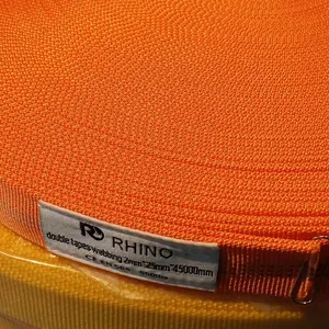 RHINO Webbing Tubular Import Kuat Per-Meter 6.000 Ribu Rupiah dan Safety Merk Rhino Camping 5 Meter Double Tapes Webbing 2mm x 25mm x 45000mm Outdoor