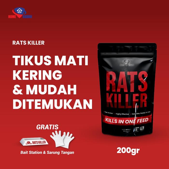 Gambar RATS KILLER 200gr Racun Tikus Mati Kering, Tidak Meninggalkan Bau dari Home Guard Indonesia_NEW Kota Surakarta Tokopedia