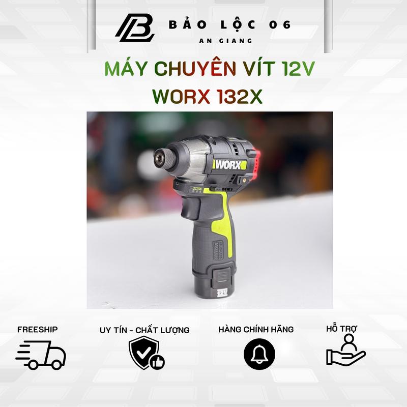 Máy vặn vít động lực dùng pin Li-ion 12V Worx WU132 tốc độ 3500v phút lực siết 160Nm nặng 0,9kg thiết kế nhỏ gọn mạnh mẻ