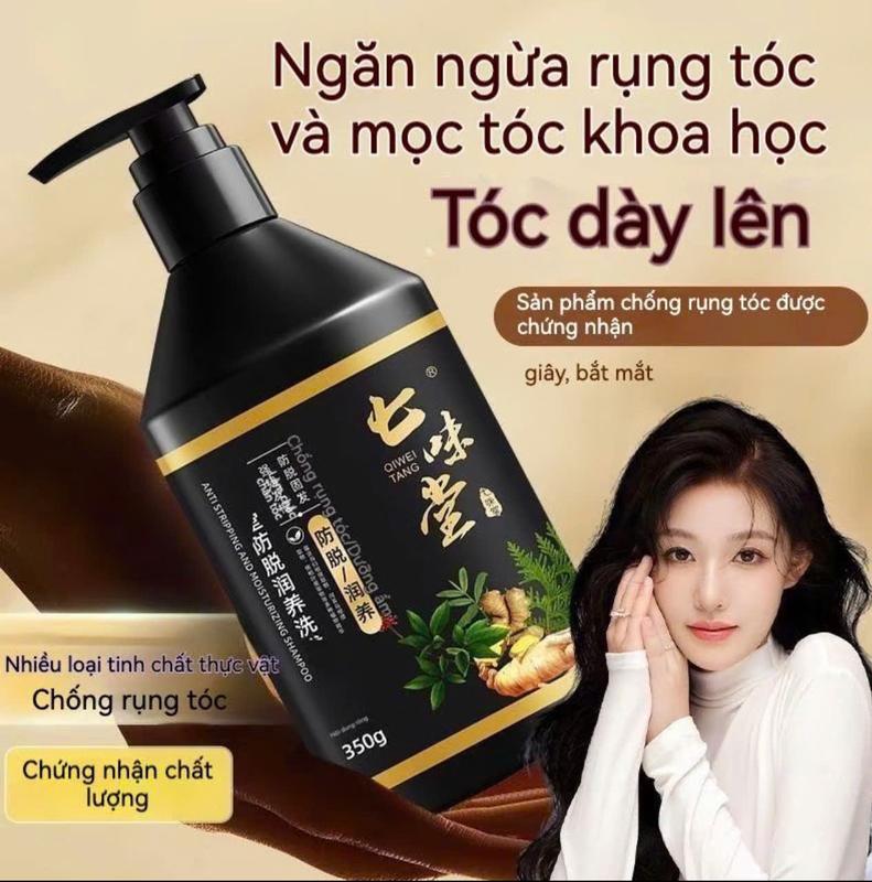  QiweiTang Dầu Gội Gừng Và Nhân Sâm Hàn Quốc 350ml Ngăn Rụng Tóc Tăng Cường Chân Tóc Chống Gàu Phù Hợp Mọi Loại Tóc 