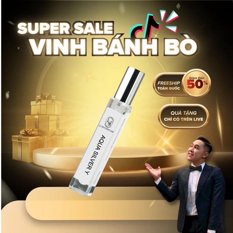   DEAL MỞ BÁN ĐỘC QUYỀN VINHBANHBO  Y EDP -Nước Hoa Nam LU'IS AQUA SILVER Y Xịt Thơm 