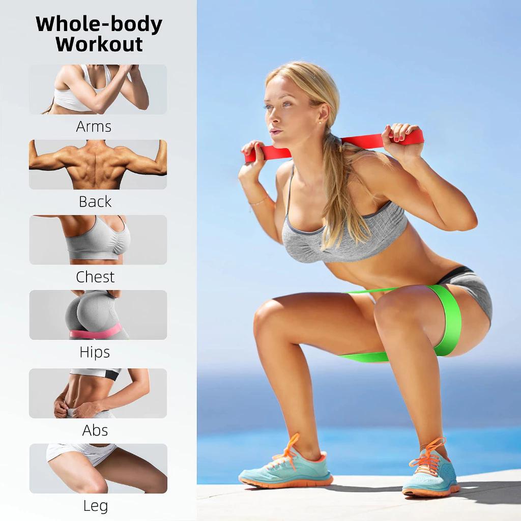 Resistance Bands Yoga Sport Exercise Elastic Fitness Bands Ideal 5 Different Levels Resistance Bands
