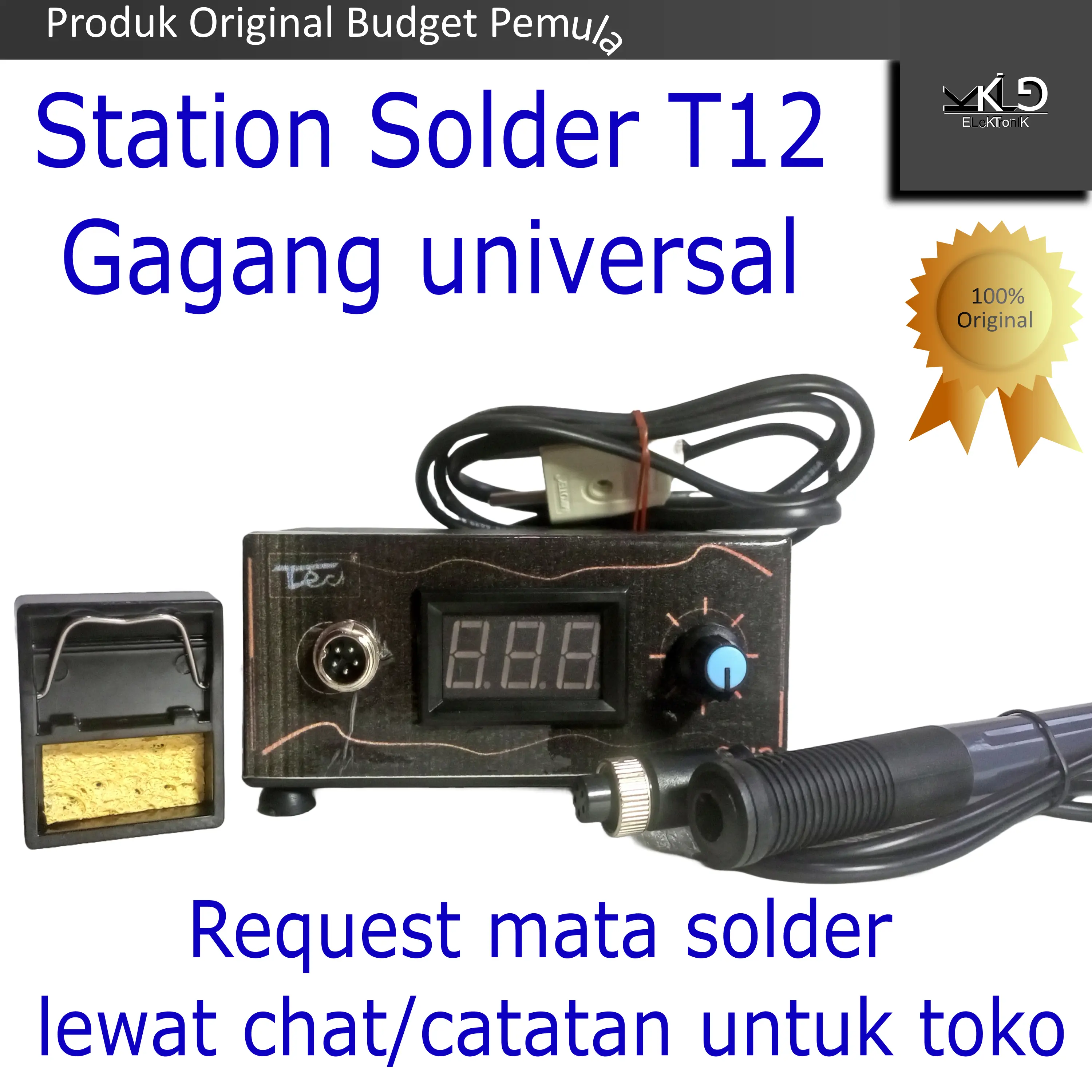 Solder Station 936 T12 Box Solder Solder set dan Tatakan Solder 3 in 1v