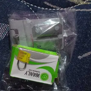 [Voorspoed] Paket Gembok Pendek & Panjang Chrome 30mm / Gembok kuningan 20,25,30mm + Overpal 2,5 inch plat kunci cantolan gembok Pintu Pagar rumah free skrup (1 set)