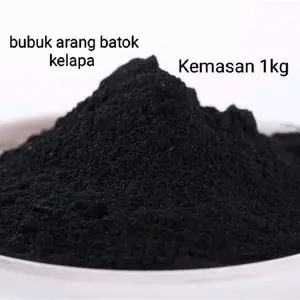 Isi 1 kg Serbuk Arang/Bubuk Arang Batok Kelapa/Arang Halus Bahan Briket Ready Stok