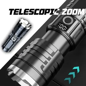 LED Senter Super Terang XHP100 10000 Lumens Jarak Jauh Waterproof