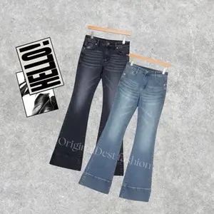 Celana Cutbray Highwaist Jeans Stretch Lipat lebar, Premium Original Soft Denim,stretch,Trendy ,Nyaman,Stylish Wanita melar Panjang