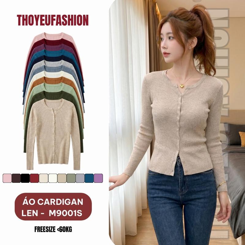 Áo Cadigan Len Nữ Hàng Cúc Trước Form Vừa Dễ Mix Đồ Len Lông Thỏ Mềm Mịn  M9001 Top Voi Women