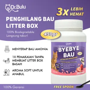 [REFILL JUMBO] Bye Bye Bau 450gr | Dr.Bulu - Deodorant Litter Box, Penghilang Bau Litter Box Kucing dan Anjing, Odor Remover, Pewangi Pasir Kucing