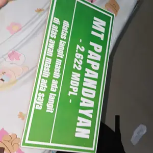 Custom Plakat Gunung Tulisan Happy Birthday Papan Nama Custom Sign Board Kayu MDF 15 x 30 CM