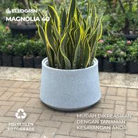 Gambar Pot Besar Dekoratif Magnolia 40 Ellogrin | Diameter 60 cm Tinggi 40 cm | Estetik Minimalis untuk Indoor & Outdoor | Self Watering | Cocok untuk Kafe Restoran Kantor Taman Rumah Area Komersial - White Granite, 1 PCS dari Ellogrin Infinite Inspiration Kab. Bogor 4 Tokopedia