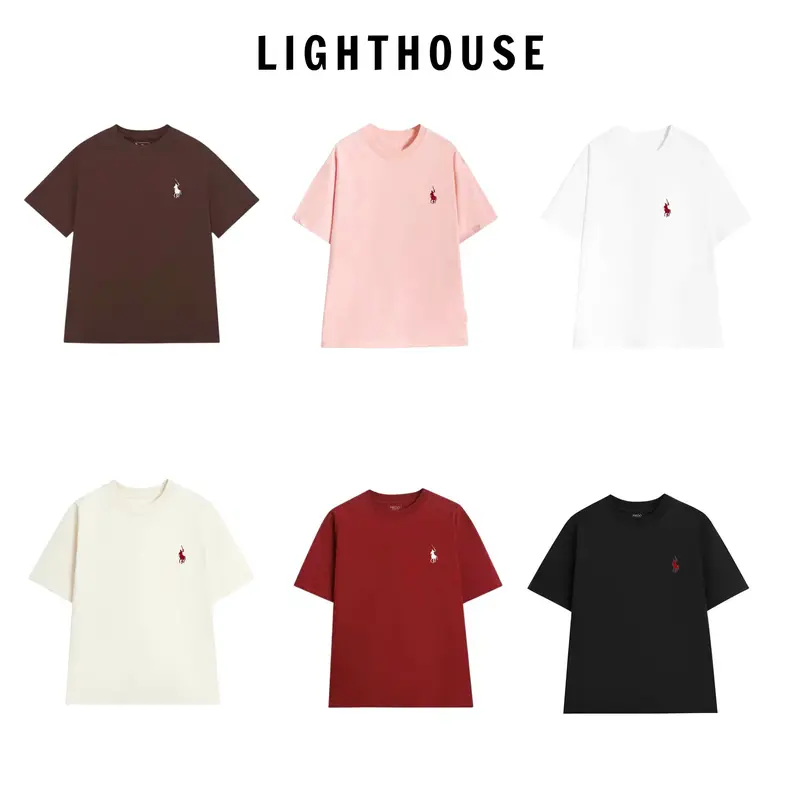 Áo phông thêu ngựa - Áo thun unisex nam nữ cotton nhiều màu hottrend (từ 40 - 85kg)