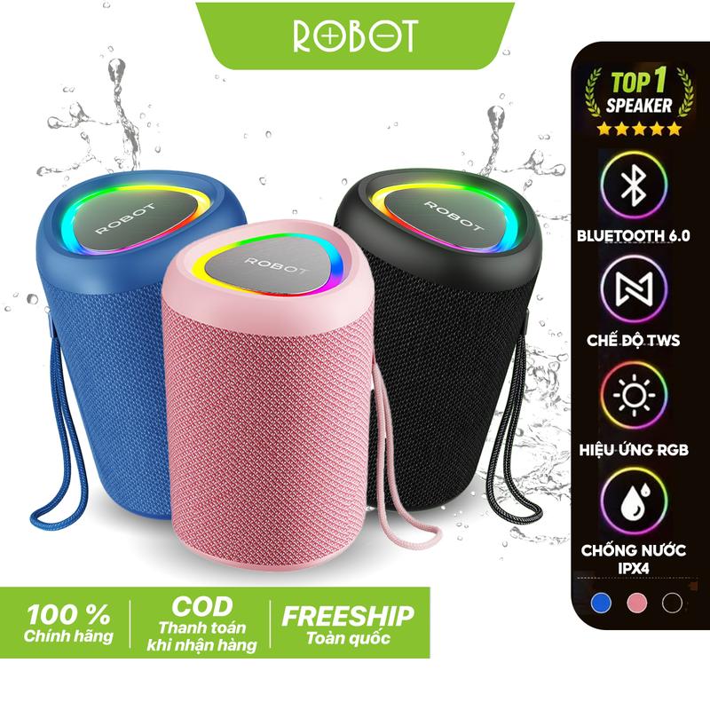 Loa Bluetooth Mini ROBOT RB120 Bass Mạnh Công Suất 5W Led RGB Kháng Nước IPX4 -…