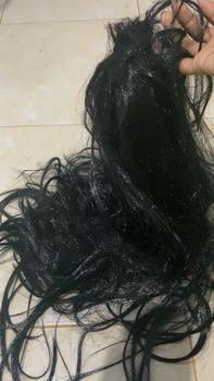 Product Review of Wig renda dahi untuk wanita dengan rambut lurus panjang gaya rambut kepala penuh belahan tengah alami set wig kepala penuh lurus panjang hitam from s**5 0