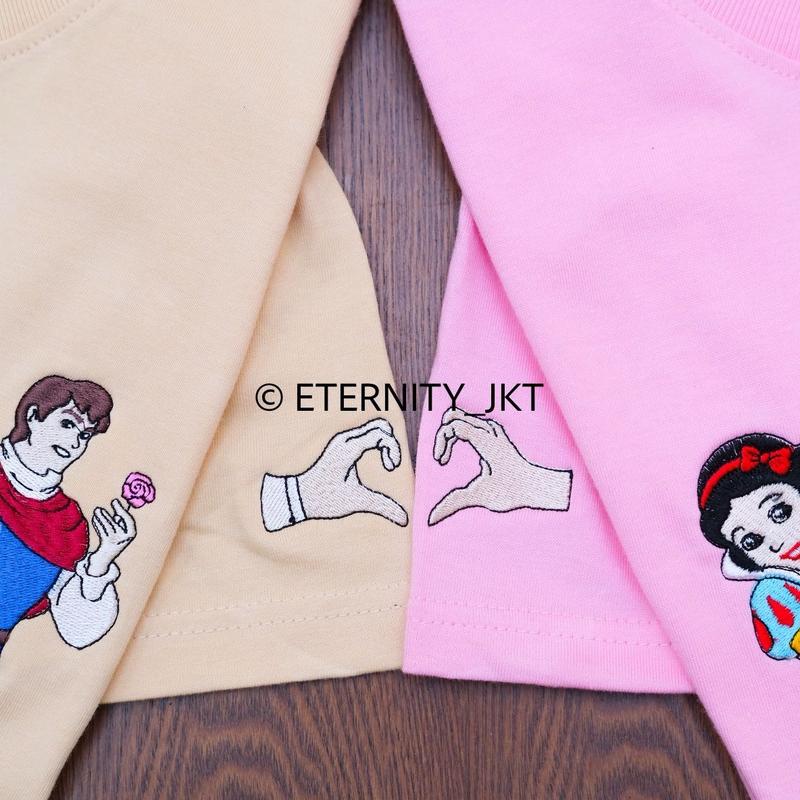 kaos couple Snow white & Prince cotton combed 20s premium[free sticker&readystock] 6