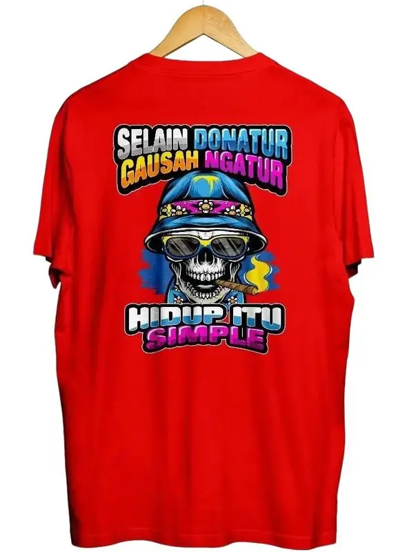 Kaos pria sablon depan belakang motif kata kata tulisan SELAIN DONATUR GAUSAH NGATUR VOL 1 Lembut Nyaman Kaos Distro 8