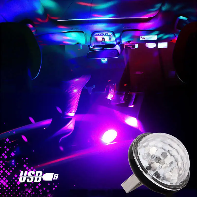 Voice-Activated USB LED Strobe Light Atmosphere Lamp Night Light Decoration