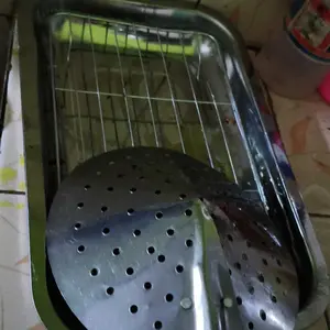 cooling rak dan nampan stenlis/rak peniris minyak/nampan stenlis Besi Kitchenware
