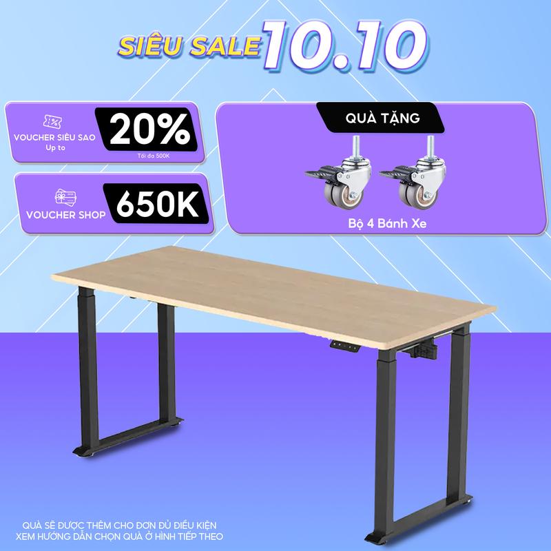 Bàn nâng hạ chiều cao iCockpit FEL-1880. Bàn nâng hạ 4 chân 2 mô tơ cực kì vững chắc, giảm thiểu rung khi gõ phím