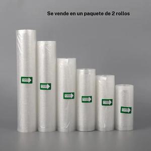 Bolsa selladora al vacío, 2 rollos de 500cm de bolsa selladora al vacío, Bolsa para almacenar alimentos para cocina a bajas temperaturas, preparación de comidas y almacenamiento de bistec