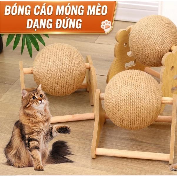 Đồ Chơi Bóng Cào Móng Cho Mèo Dáng Đứng Bằng Dây Thừng Sisal Chống Mài Mòn Giảm Stress Hypet