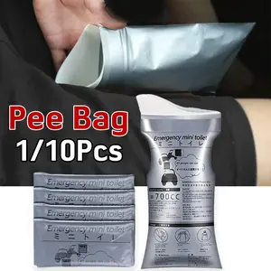 Kantong Kencing Traveling isi 10pcs / Kantung Urine 700ML / Emergency Mini Toilet / Tas Urin Sekali Pakai