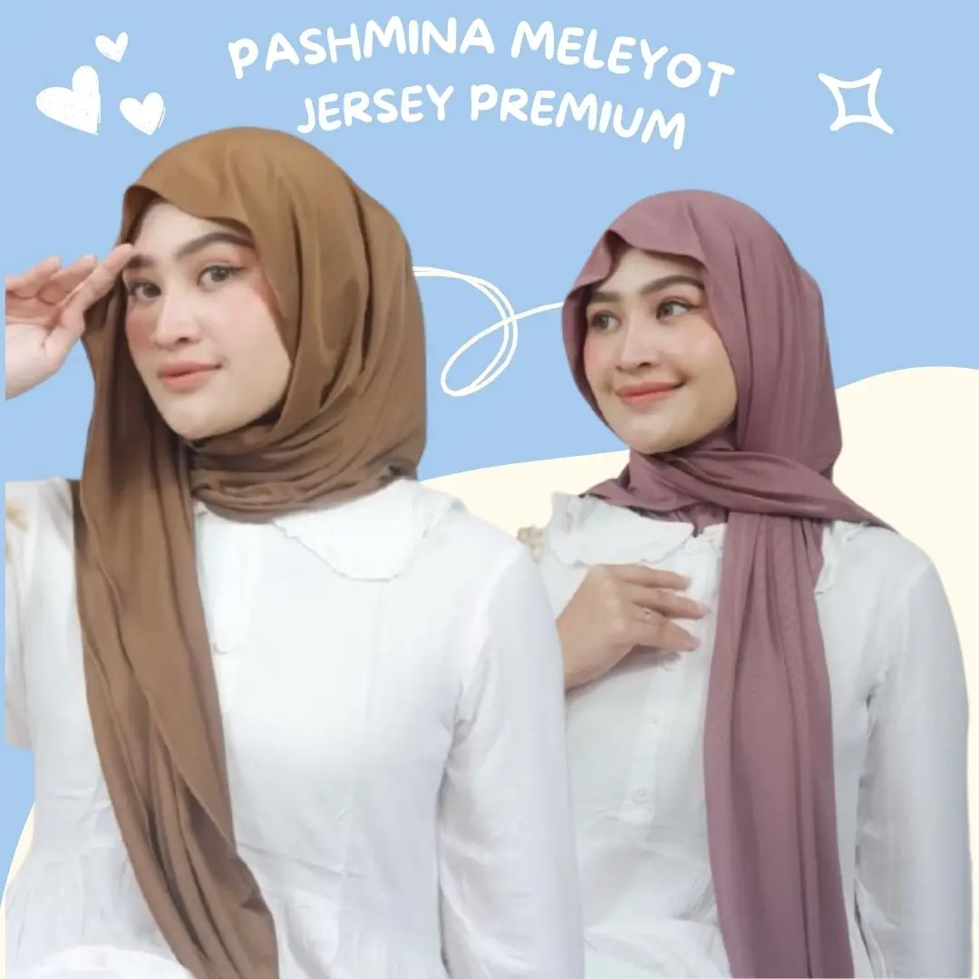 Jasmine HIJAB Pashmina Kaos Meleyot Jersey Premium Mleyot Keriwil Kriwil Letoy Spandek Jersy