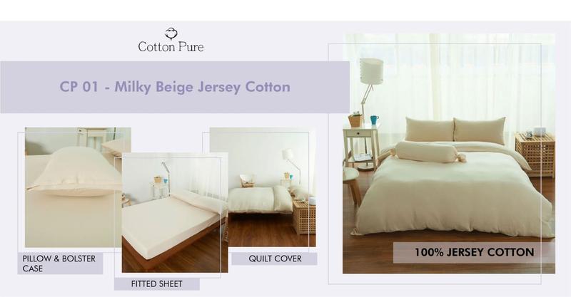 Product Introduction of Cotton Pure Milky Beige Jersey Cotton Bolster Case 3