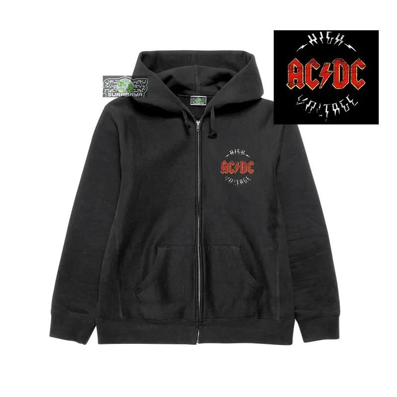 COD Jaket Anak Laki Perempuan Motif ACDC HITAM Usia 3 4 5 6 7 8 9 10 Tahun Premium Quality 0