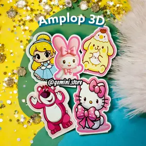 (30biji)amplop 3D kartun mix 3motif
