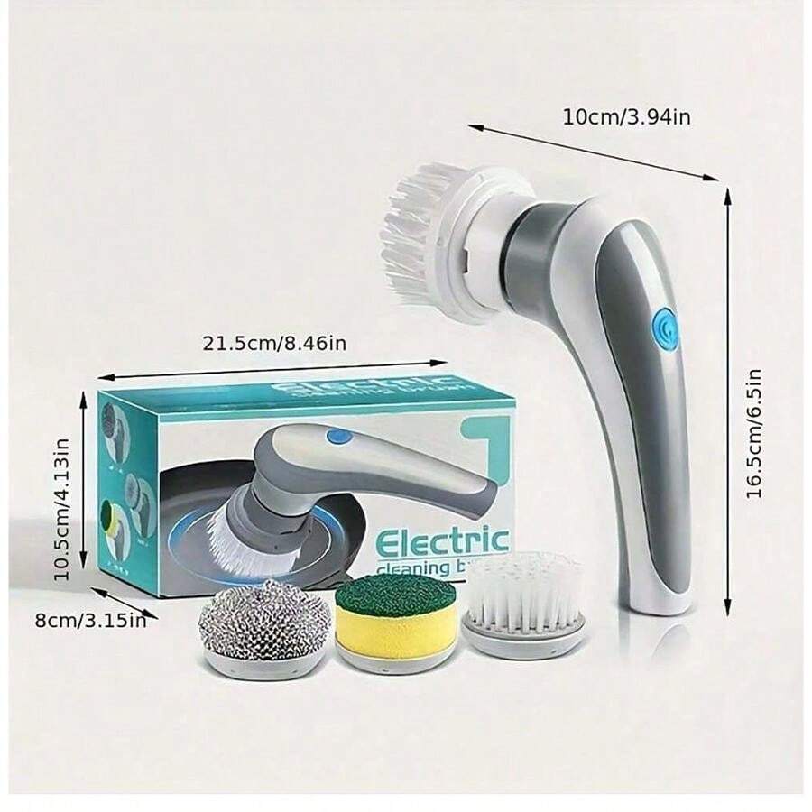 QPT Mall Sikat Elektrik 4 in 1 Handheld Sikat WC Elektrik Sikat Kamar Mandi Rotasi Cerdas 360° Derajat Kebisingan Rendah Tahan Air IPX7 Wastafel Dapur Cleaning Brush QPT Mall Sikat Elektrik 4 in 1 Handheld Sikat WC Elektrik Sikat Kamar Mandi Rotasi Cerdas 360° Derajat Kebisingan Rendah Tahan Air IPX7 Wastafel Dapur Cleaning Brush